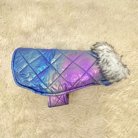 S/M Iridescent Rainbow Unicorn Dog Puffer - Picture 2 of 6